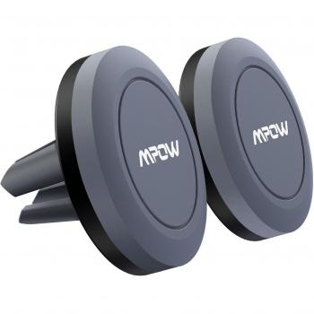 Soporte Magnético de 2 Unidades para Rejillas del Aire de Coche, Mpow Soporte Móvil Coche Universal, Soporte para Teléfono de Coche, Iman Móvil Coche para iPhone7/ 6/ 6s 6 Plus, Google Pixely, Galaxy S8, Moto G5,LG G6 y Otros Smartphones