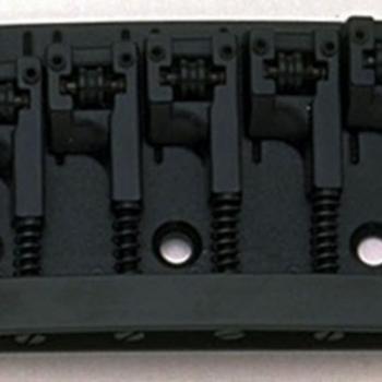 Schaller 3D-5 Adjustable String Spacing Black Chrome Bass Bridge