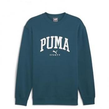 Sudadera casual Puma Squad Crew FL para Hombre, textil, marca Puma, modelo 681794-22, color verde, talla L