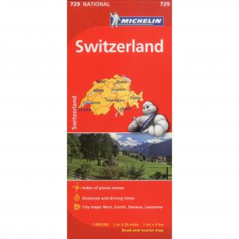 Michelin Switzerland Map 729 - Detailed 1:400,000 Scale Travel Guide