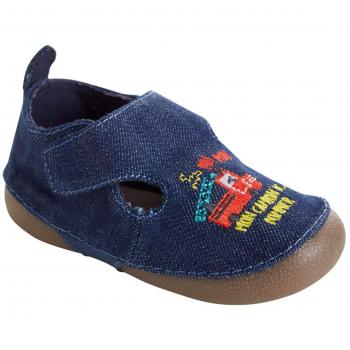 Vertbaudet Zapatillas de estar Por casa Para Niño Azul Vaquero 19, Azul