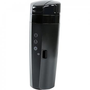 Taza Calefactora Portátil de Coche 400ml, Termo Eléctrico 12V con Pantalla LCD para Café y Té, Botella de Acero Inoxidable 304