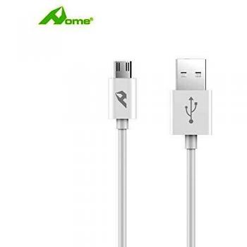 Cable DE Datos Enjoy Blanco USB 20 A Micro USB 24A Longitud 1M
