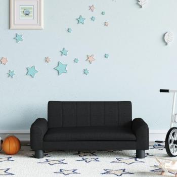 Sofá infantil negro 70x45x30 cm de tela Vidaxl