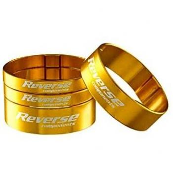 1 juego REVERSE Espaciadores 1 1/8 Amarillo Oro 4 2x10mm, 2x 5mm
