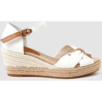 Alpargatas de cuña de mujer Tommy Hilfiger en blanco con adorno nudo delantero