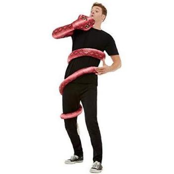 Smiffys Anaconda Serpent Costume Disfraz de serpiente, color rosso, M-Size 38-40