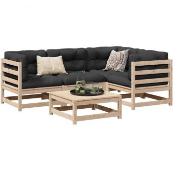 vidaXL 5 Piece Garden Sofa Set Solid Wood Pine