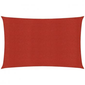 Toldo de vela rojo HDPE 160 g/m² 3,5x5 m