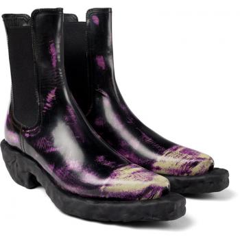 CAMPERLAB Venga Unisex Smooth Leather Boots - Black, Purple, Beige - Size 39