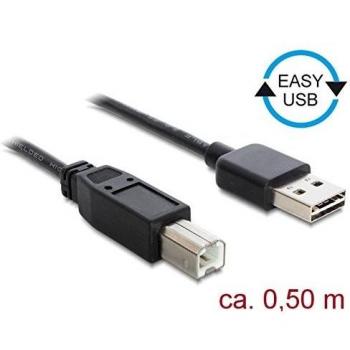 Cable USB 2.0 A a B de 0,5 m - Negro