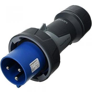 63A 3-Pole CEE Plug with 6-Hour Rating, Blue - Mennekes PowerTopXtra