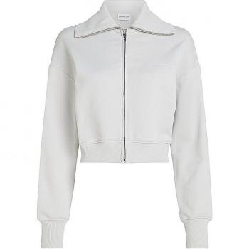 Calvin Klein Jeans Women's Zip-Up Sweatshirt - Light Gray, Size S