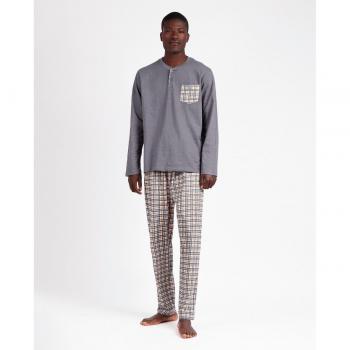 ADMAS CLASSIC Pijama Manga Larga Grisaille para Hombre