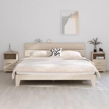 vidaXL Bedside Cabinets HAMAR 2 pcs Honey Brown 40x35x62 cm Solid Wood