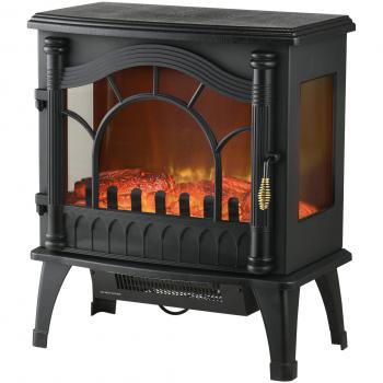 Chimenea Eléctrica HOMCOM 1000W/2000W con Temperatura Ajustable y Protección contra Sobrecalentamiento