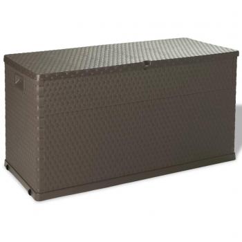 Caja de almacenamiento para cojines de jardín de resina tejida 120 x 56 x 63 cm ratán
