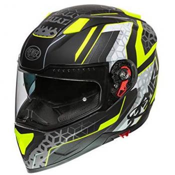 Casco Integral Premier Vyrus EM Y9 BM Negro-Amarillo Fluo XS