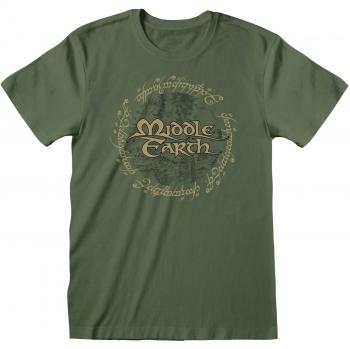 Camiseta unisex verde El Señor de los Anillos - Middle Earth talla XL