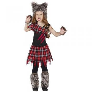 Disfraz Infantil Lobo Escocés con Capucha, Guantes y Botas - Talla 5-6 Años