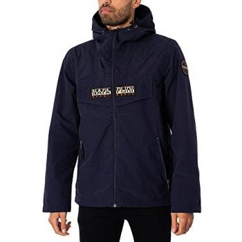 Napapijri Waterproof Hooded Sports Jacket - Blue Marine, Size S