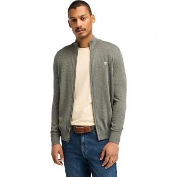 Timberland Williams River Men's Cotton Zip Sweater in Dark Grey, Size S