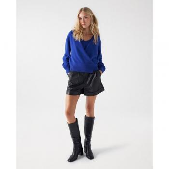 Pantalón corto de mujer efecto piel Salsa Jeans de tiro alto
