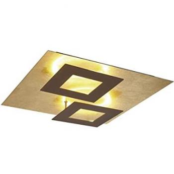 Plafón LED Dalia 50 cm, 48W, 3000K, 3360lm, Color Corten/Dorado, 3 Años de Garantía