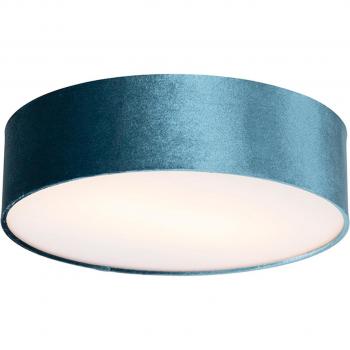 Plafón moderno azul 40 cm - Cilíndrico textil/acero/plástico, apto para LED, máximo 2 x 40W