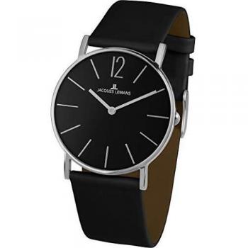 Reloj Jacques Lemans York 1-2030A para mujer, cuarzo, 40mm, correa de cuero auténtico, resistencia al agua 5ATM