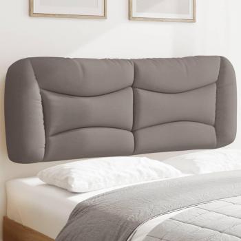 Cabecero de cama acolchado en tela gris taupé 120 cm