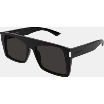 Saint Laurent SL651 Sunglasses in Black with Dark Grey Lenses, Female, Size: 58 MM