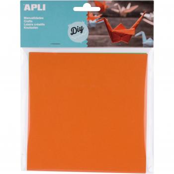 APLI - Bolsa papel origami 15 x 15 cm colores lisos, 50 hojas