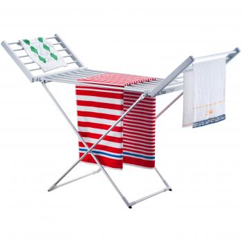Secador de Ropa Eléctrico Plegable Adler AD 7821 - 220 W, Plata/Blanco, IP22