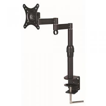 Soporte de mesa para monitor de un brazo con dispositivo de apriete pie en negro inclinable 12° girable 360° para Samsung 27 S27E500C