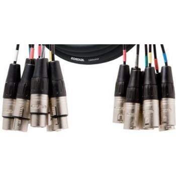 Cordial 8-Channel Analog Multicore Cable with XLR Male/Female Connectors, 5m