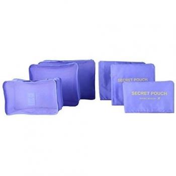 6pcs / set ropa impermeable cubo organizador de viaje bolsas de almacenamiento de embalaje bolsa de equipaje