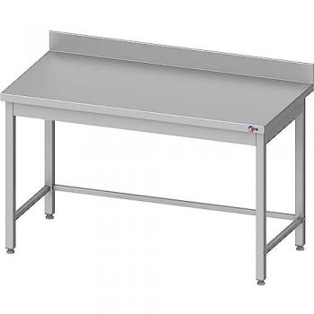 Mesa Mural Profesional de Acero Inoxidable 800x700x850 mm con Peto Sanitario de 10 cm y Grosor de 1 mm