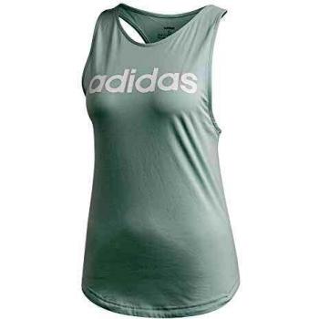 adidas W E Lin Loos Tk Camiseta sin Mangas, Mujer, Green Tint/White, S