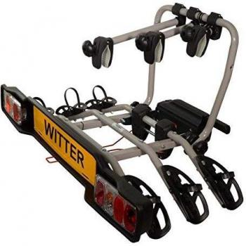 Soporte para 3 Bicicletas con Abrazadera para Enganche de Remolque, Carga 51 kg, Panel Luminoso y Enchufe de 13 Pines