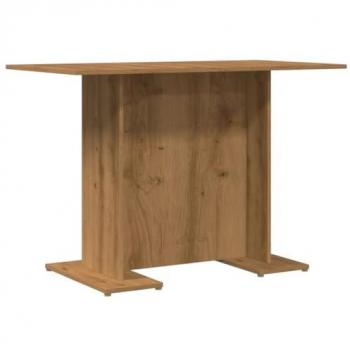Mesa de comedor artesanal de madera de ingeniería roble 110x60x75 cm