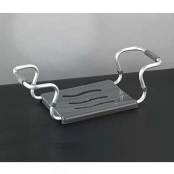 Asiento de bañera ajustable Secura WENKO, antracita, extensible 55-65 cm, capacidad hasta 120 kg