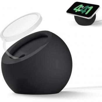 ICOVERI Soporte Stand Ball de silicona NEGRO para MagSafe
