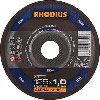 Disco Corte Acero 125 mm RHODIUS - Alta Precisión y Durabilidad - Ideal para Metales - Fabricado en Alemania