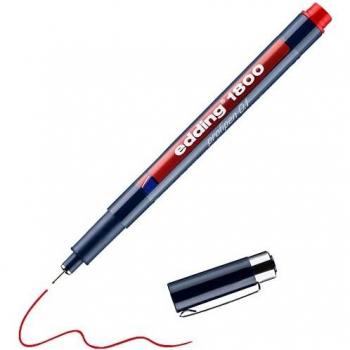 Rotulador de precisión Edding Profipen 1800, 0.25 mm, color rojo