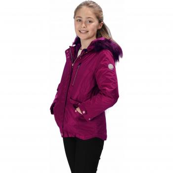 Regatta Palomina - Chaqueta Impermeable con Capucha para niños, Infantil, Color Morado, tamaño XX-Large