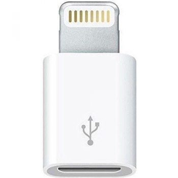 Adaptador de Conexión Lightning a Micro USB para iPhone y iPad - Modelo MD820ZM/A, Color Blanco
