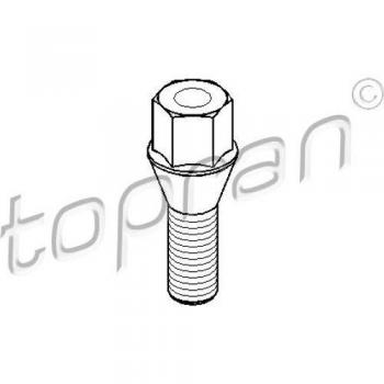 Tornillo de rueda TOPRAN 501 536 - Tipo: Tornillo de rueda, Marca: TOPRAN, Número de pieza: 501 536