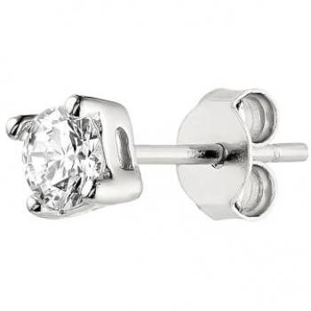Piercing Earcandy Luz en Plata de Ley 925 con Baño de Rodio y Circonita Blanca, Cierre a Presión