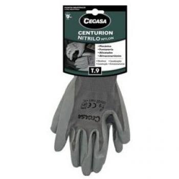 Guantes de trabajo Centurion nitrilo/nylon gris T9-grande L Cegasa 327100